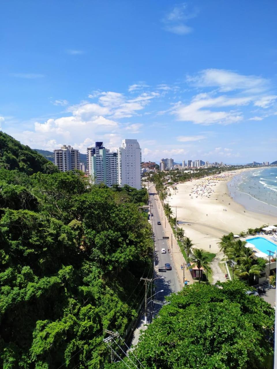 Apartamento Frente Para O Mar ,50 M Da Praia , Ar Condicionado Todos Quartos Guarujá Exterior foto